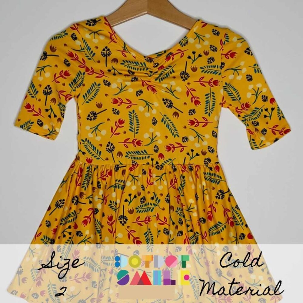 DotDotSmile Size 2t Ballerina Dress - NWT - Yellow Floral